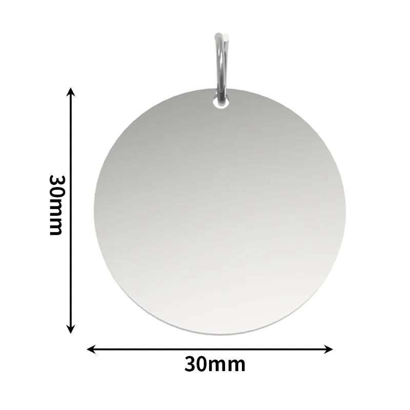 

AT82-для аксессуаров для 3D-принтеров, совместимые круглые бирки из нержавеющей стали с лазерной гравировкой H2D, 30 мм