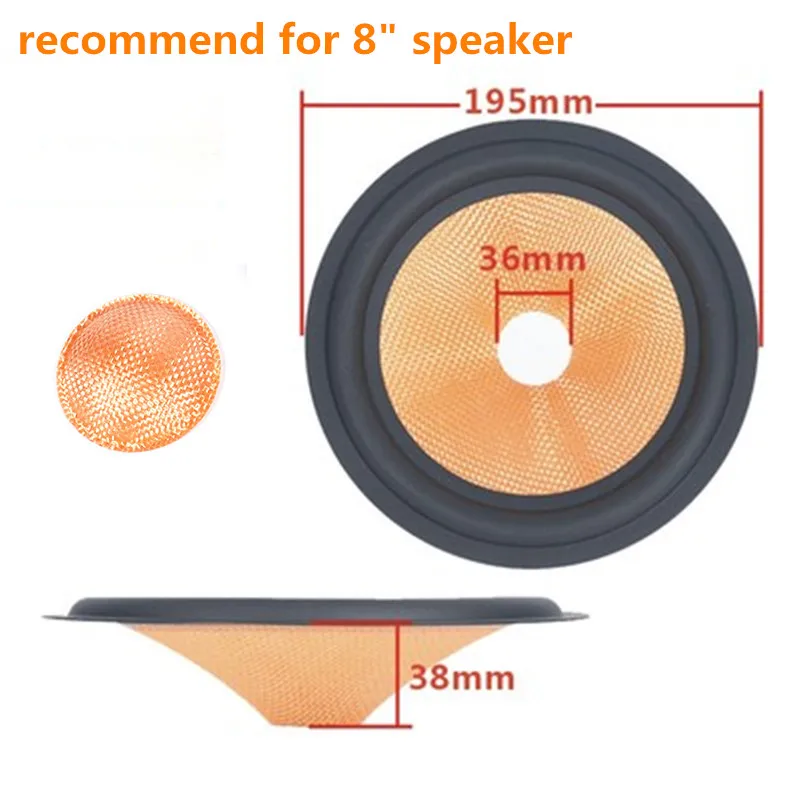 1PC ลำโพงวูฟเฟอร์ Glass Fiber Cone 5/6.5/8นิ้ว Surround ฝุ่นหมวกชุดซ่อมสำหรับโฮมเธียเตอร์สตูดิโอ DIY ระบบ