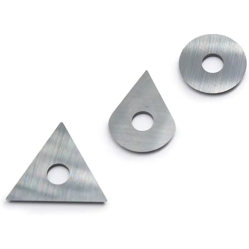 

LLCS-3-Piece Carbide Scraper Blades Set Round/Drop/Triangle Shapes Fits Most Hand-Held Scrapers Or Removing Paint Glue Varnish R