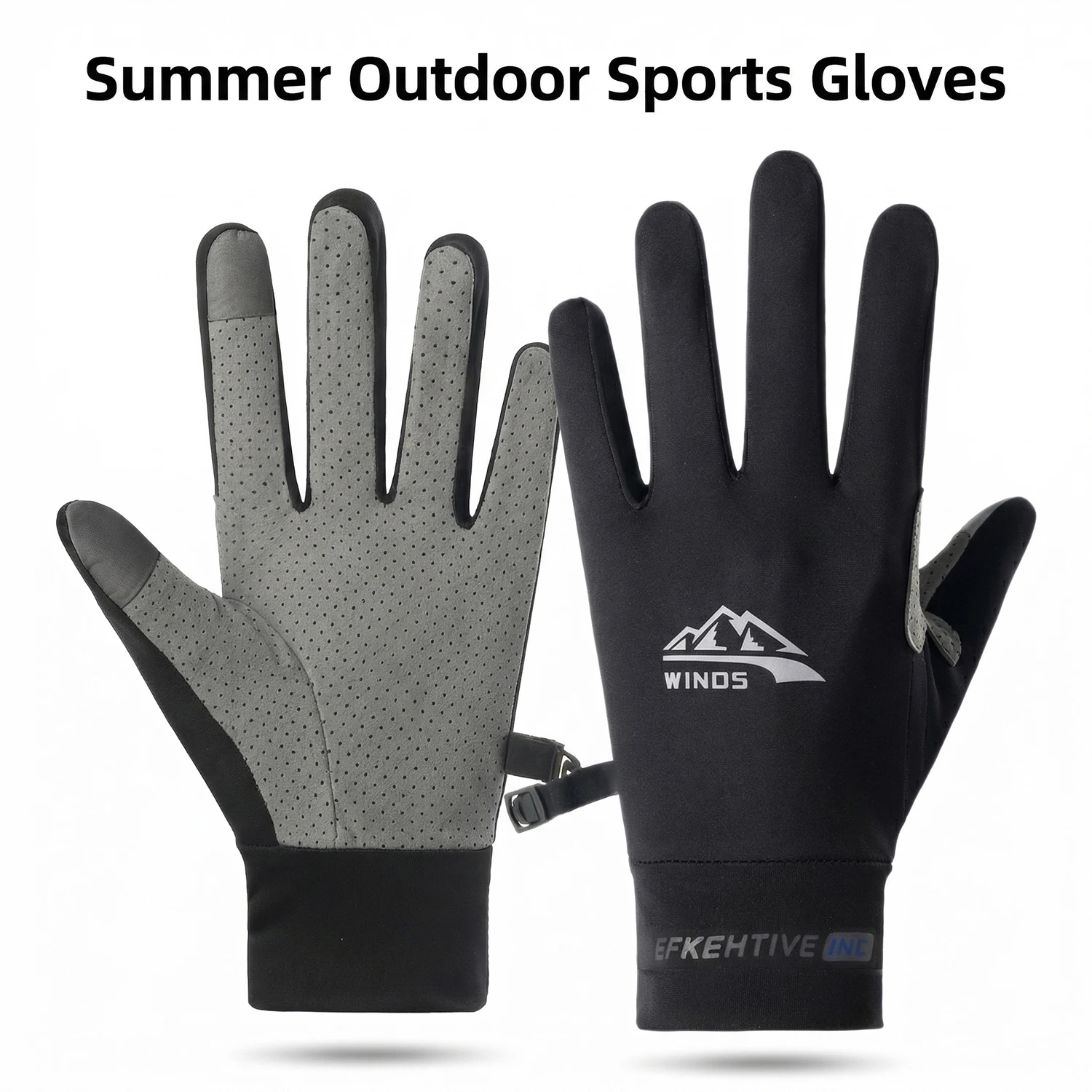 AliExpress NONE Men's Climbing Gloves, Summer Anti-Slip Cycling Glove for Hiking  Driving Touchscreen Compatible,UV Protective for Outdoor Sport