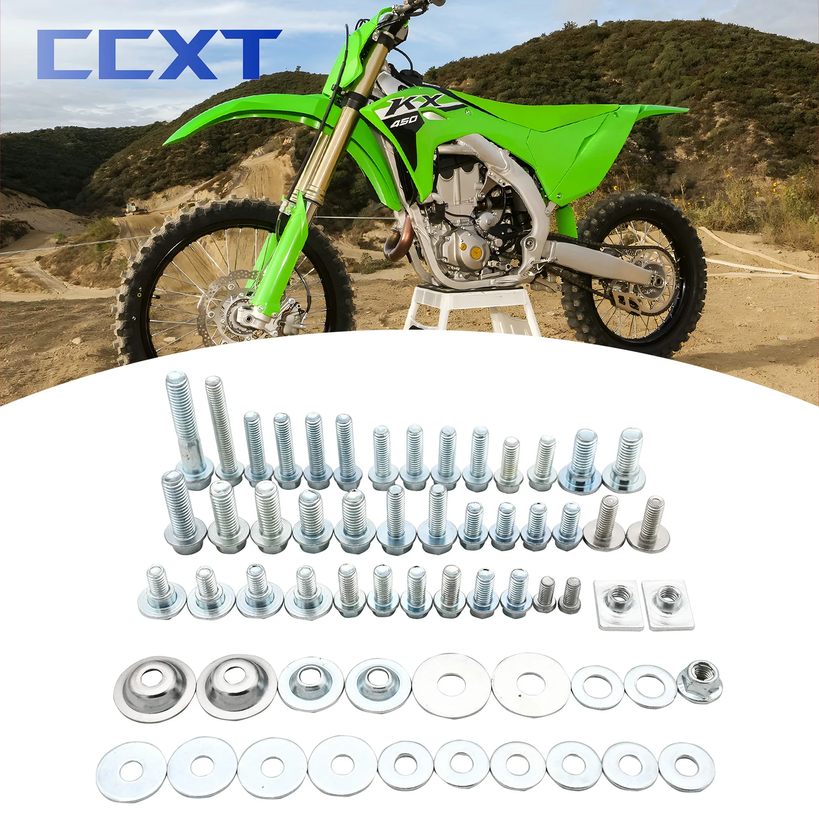 Motorcycles Fairing Fender Screw Bolt Kit Fastener Set For Kawasaki KX125 KX250 KX250F KX450F KLX250 KLX450 KX KLX KXF 2003-2023