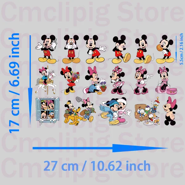 Mickey Mouse custom patch Minnie Mouse thermo-stickers for children iron on transfer DIY Sewing Decoration