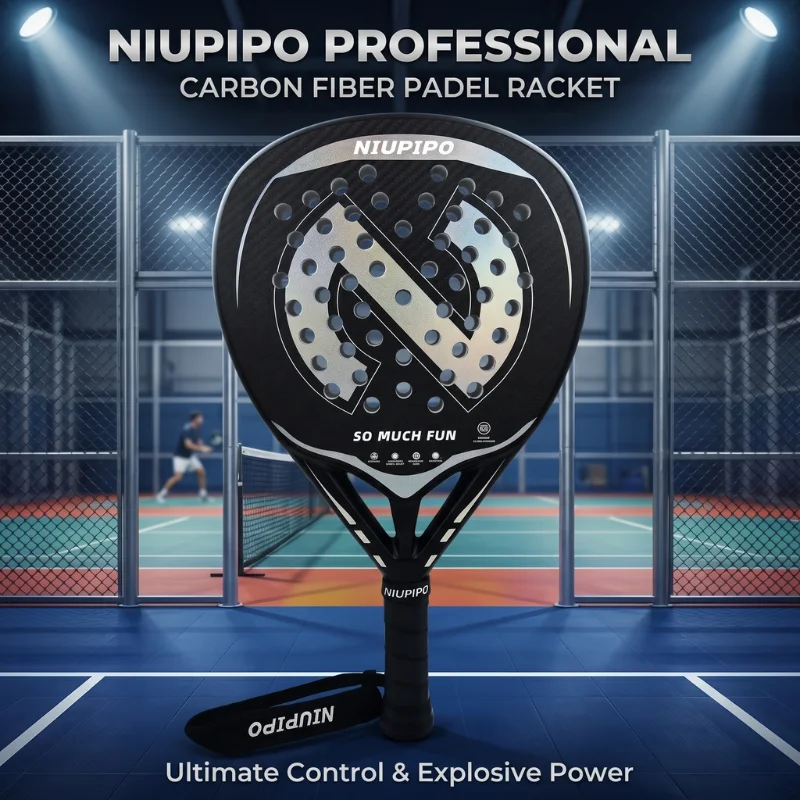Professional Carbon Fiber Padel Racket 3K Carbon Surface Paddle Racquet For Beginners Intermediate Players Training