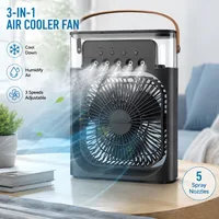 3-in-1 Portable Desktop Air Cooler Fan with LED Night Light & Humidifier