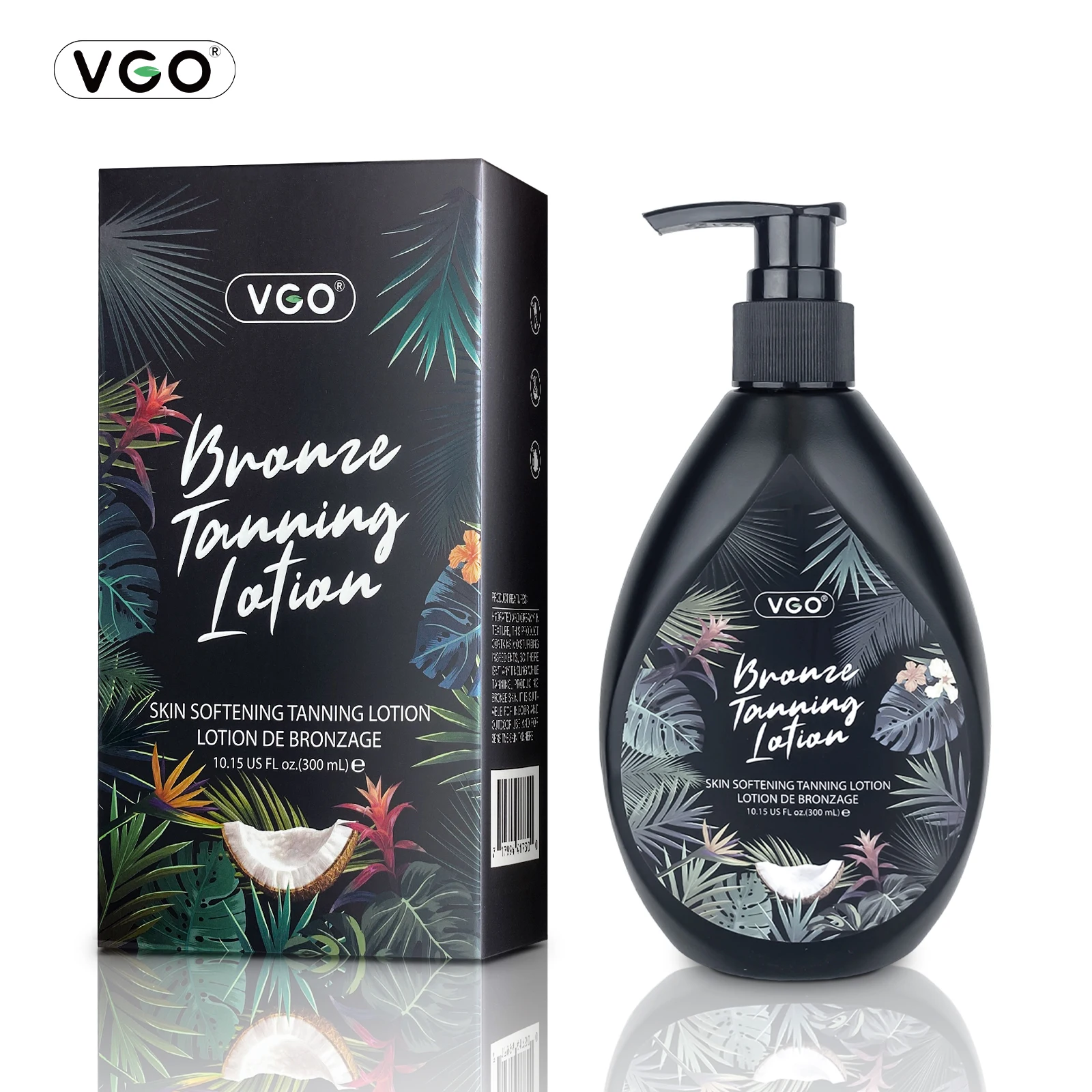 VGO Bronze Tanning Lotion Sunscreen Moisturizes and Repairs Skin Forms Dark Tan Protects and Nourishes Skin 300ML