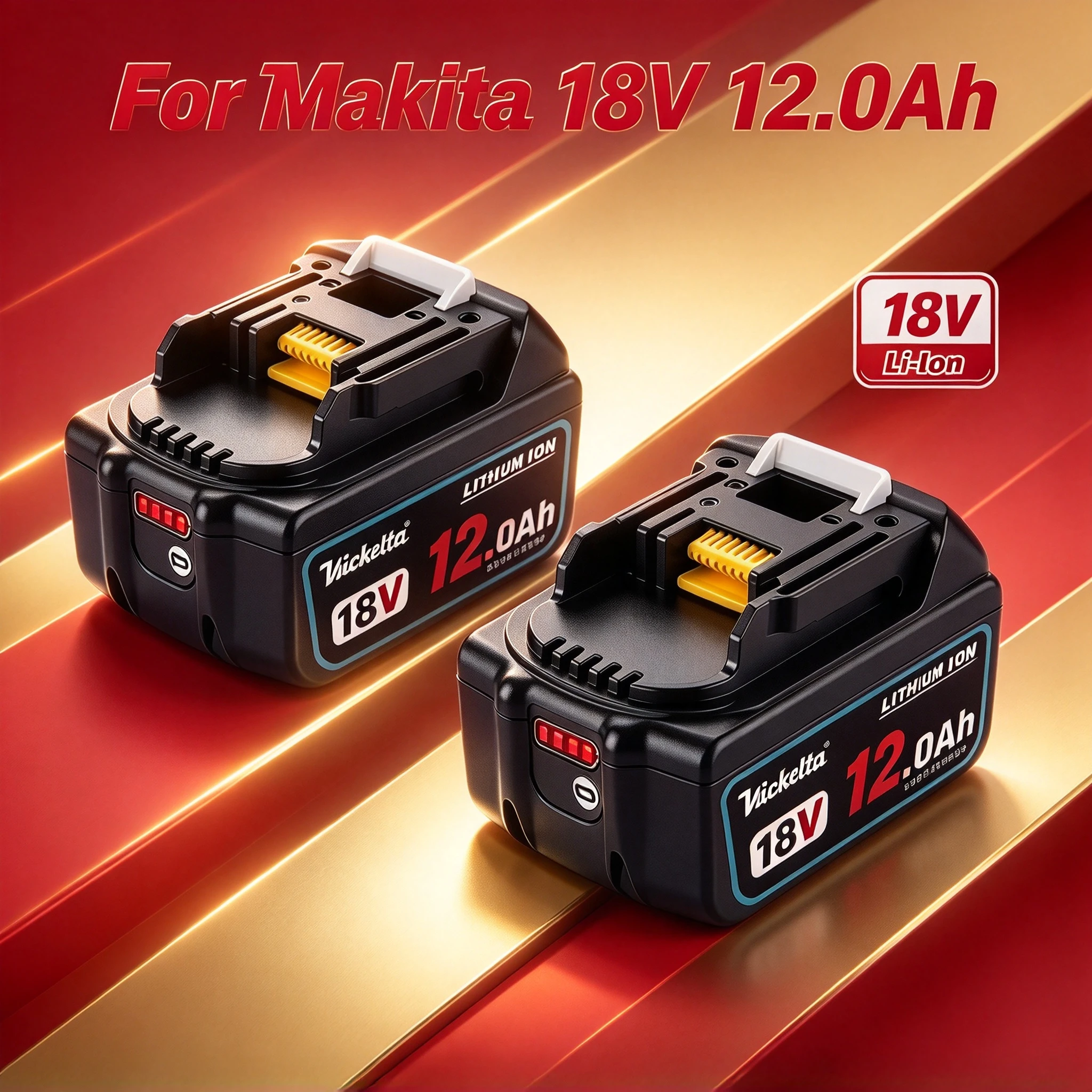Consistent Power Lithium Ion Battery for Makita 18v battery,18V 12Ah Rechargeable For Garden Hedge Trimmer BL1850B BL1860B