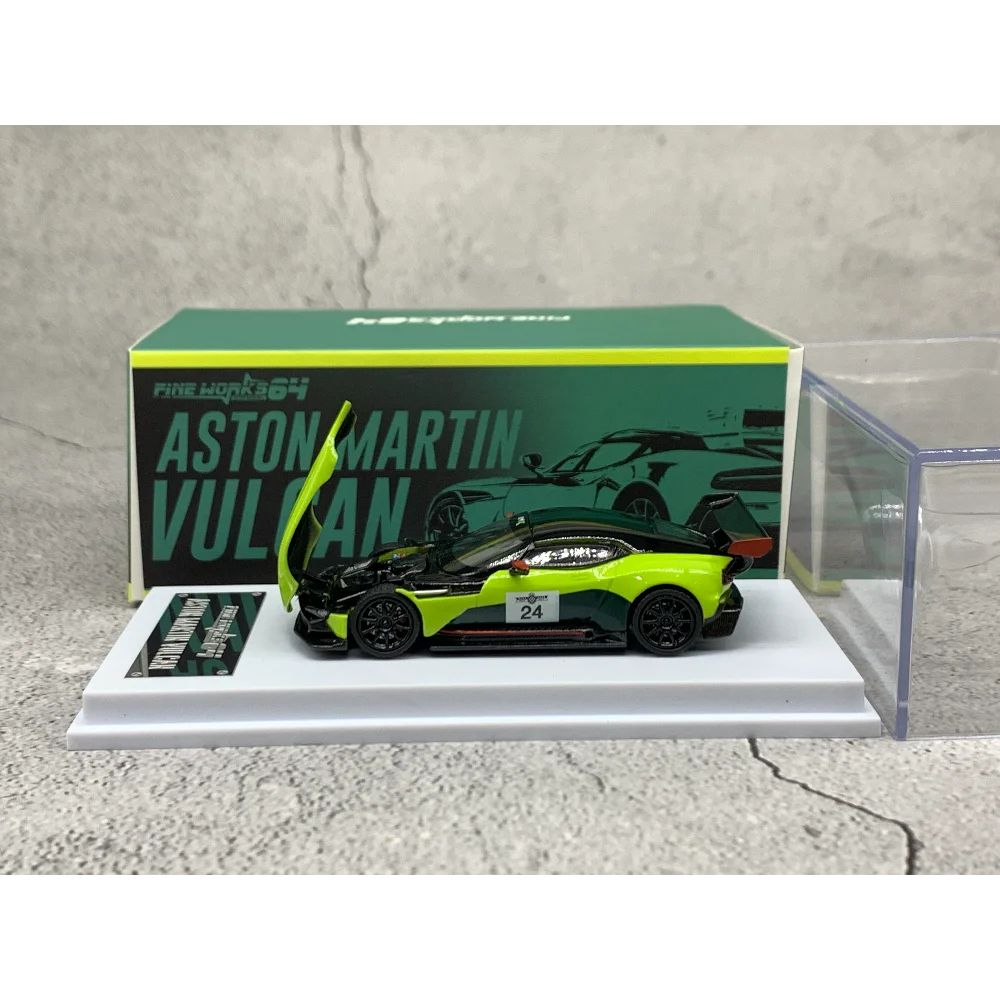 Diecast Fine Works 1:64 Scale Aston Martin Vulcan Open Cover Alloy Car Model