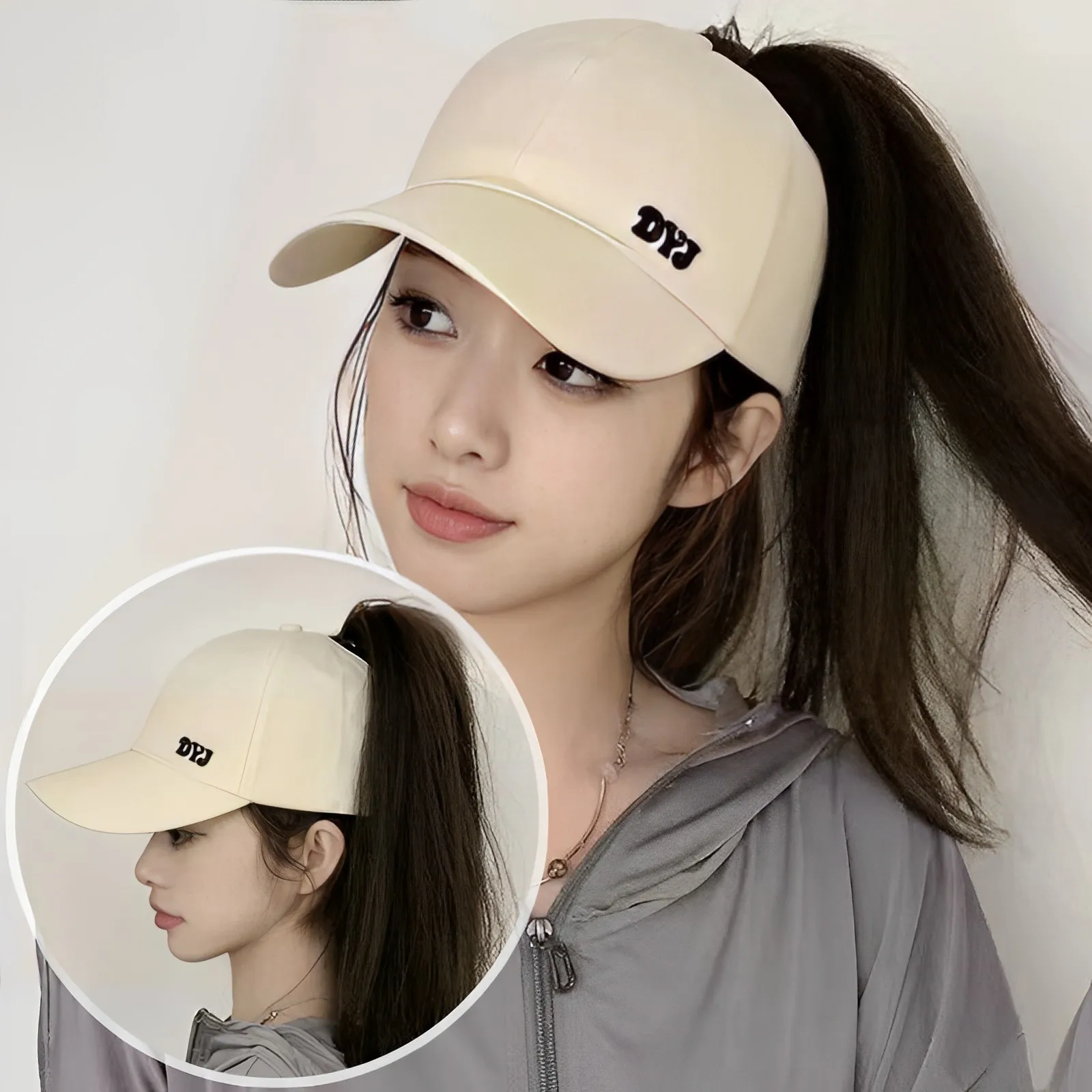 Summer Sun Hat Empty Top Ponytail Baseball Cap Women Lady Solid Color Adjustable Outdoor Visor Casual Sports Golf Tour Caps