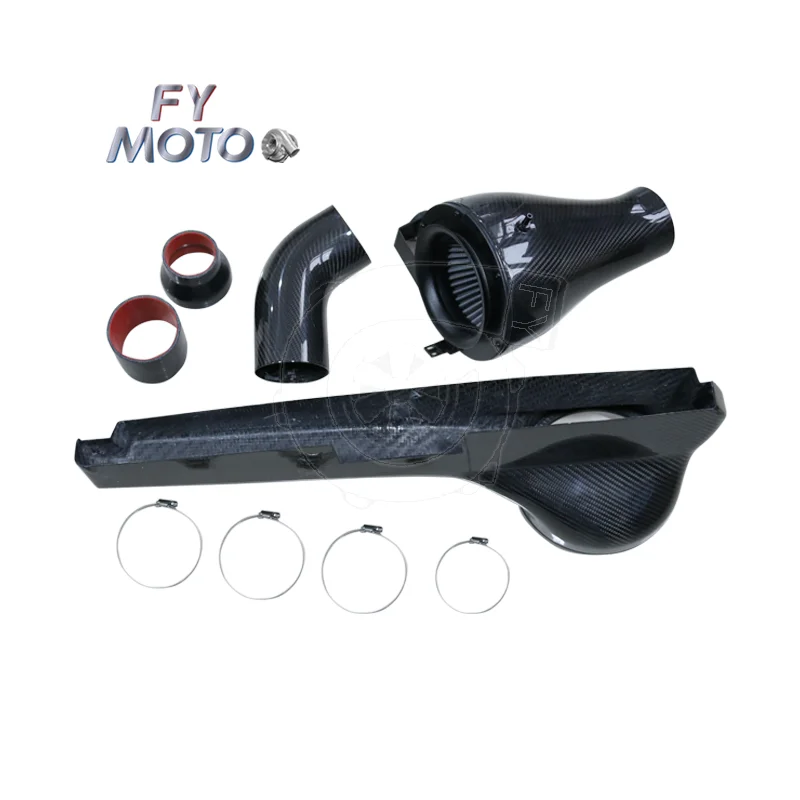 Admission en fibre de carbone pour VW Golf R GTI GLI MK7/7.5 Audi A3 S3 TT 2015+ noir brillant