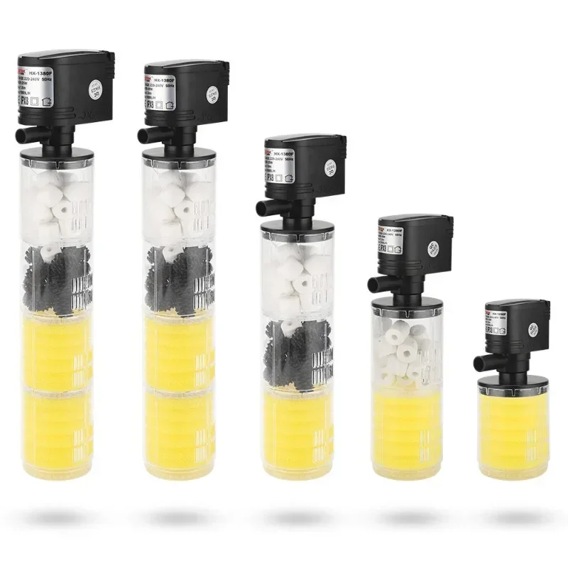 Aquarium diving interior fish tank with water pump sponge filter plastic environmental ../