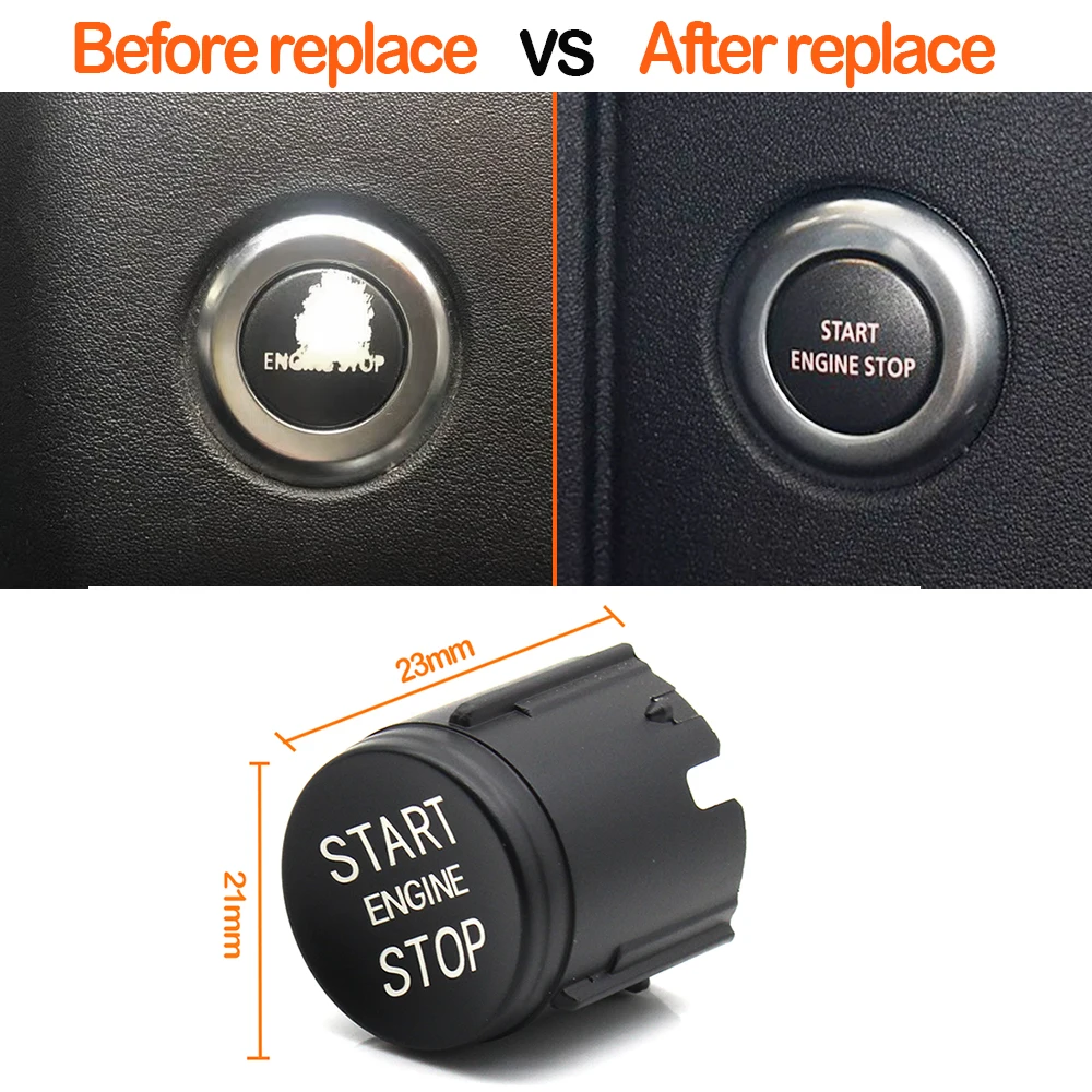 Original Black Engine Ignition Auto Start Stop Switch Button Cover For Landrover Range Rover Sport EVOQUE Discovery LR094038