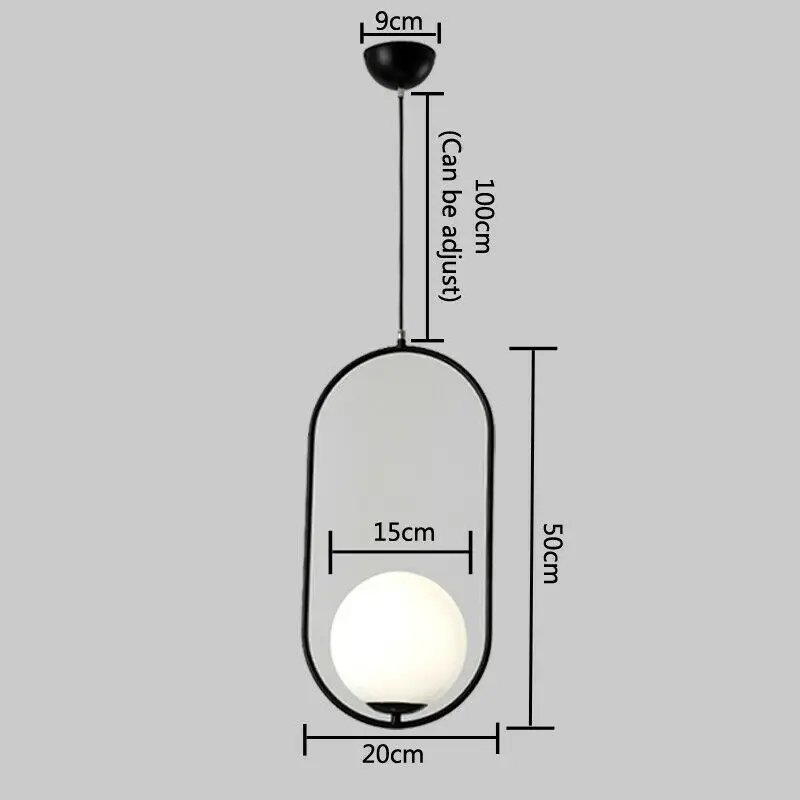 Kitchen LED Pendant Light Dinning Room Lamp Bar Ceiling Lights Bedroom Chandelier Lighting 15W Warm White LED Bulb Holder