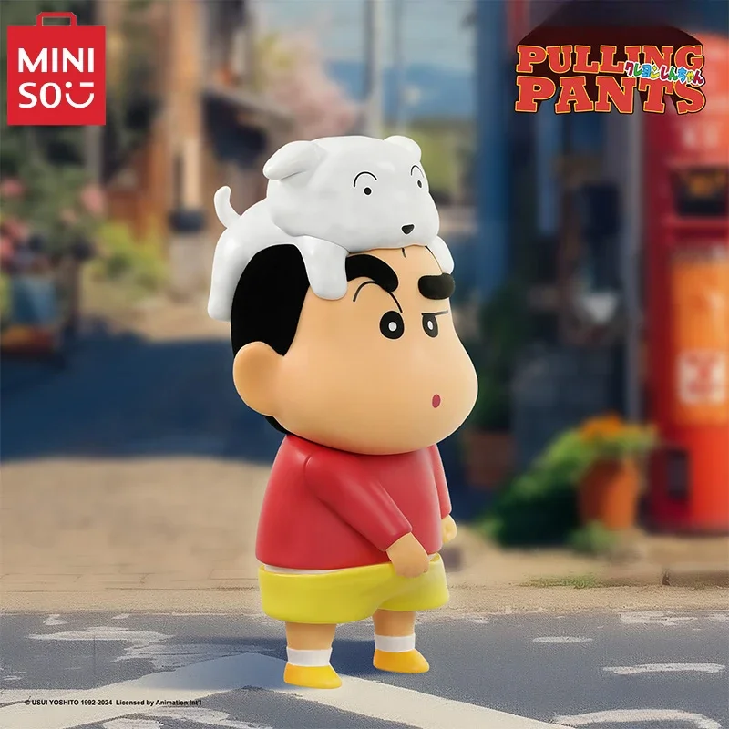 MINISO Crayon Shin-chan Pull-on Pants Figure Animation Limited Desktop Decoration Ornaments Children's Toy Model Birthday Gift