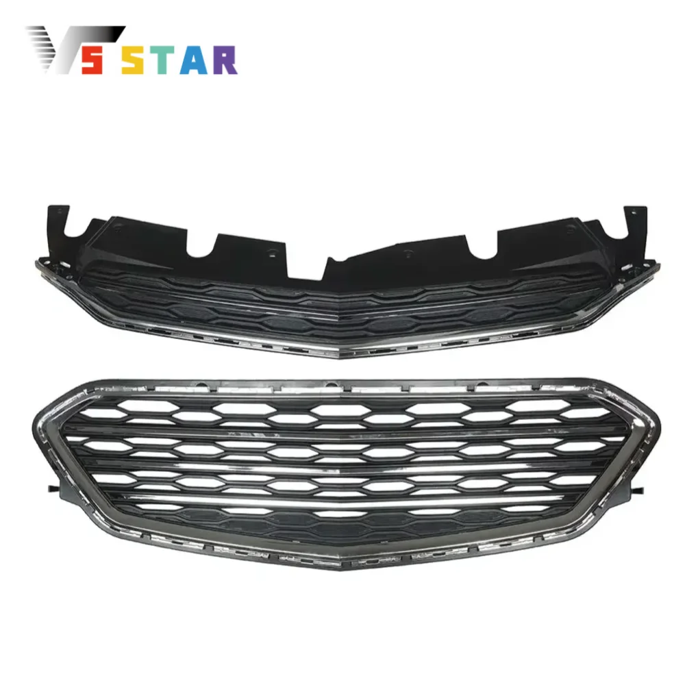 

2pcs High Quality Plastic Front Upper Lower Grille Bumper Grill Kit Black For 2016-2017 Chevrolet Equinox