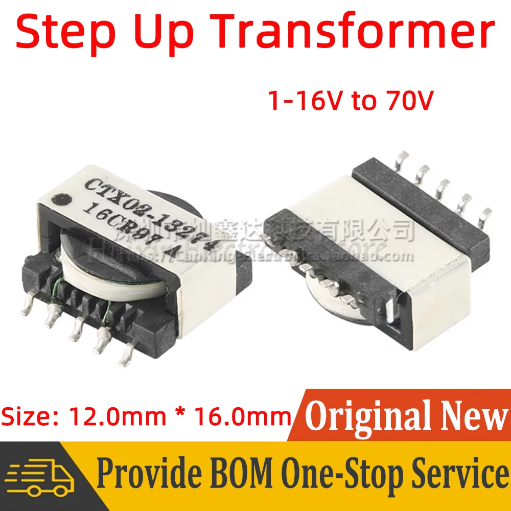 2 Stück CTX02-13274-R SMD Step Up Booster Transformator Netzteil 1V-16V bis 70V 60mA CTX02-13274