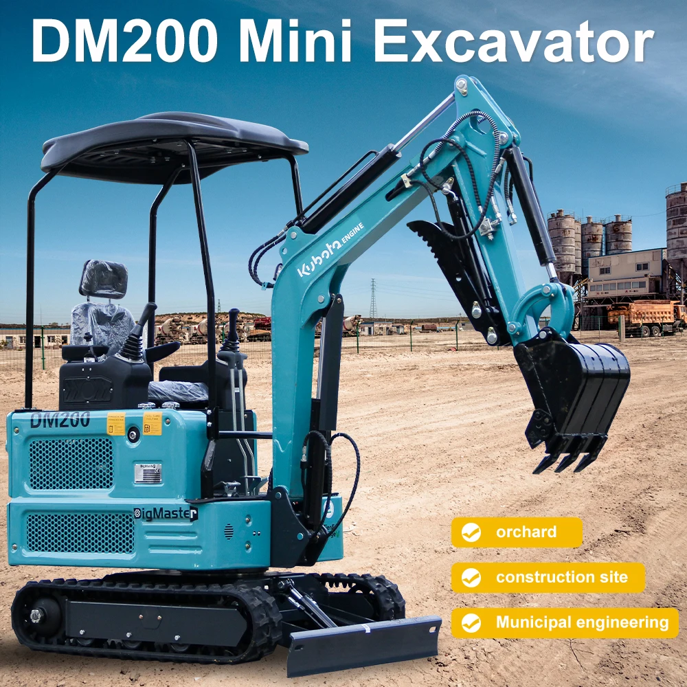 1-2 Ton Mini Crawler Excavator Kubota Engine EPA EURO Certified Customized Factory Deal Fast Delivery