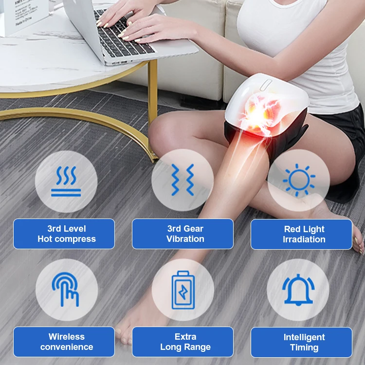 Bestsellers Draagbare Infrarood Rood Licht Elektrische Massager Knie Zorg Massager Machine Met Warmte Luchtcompressie