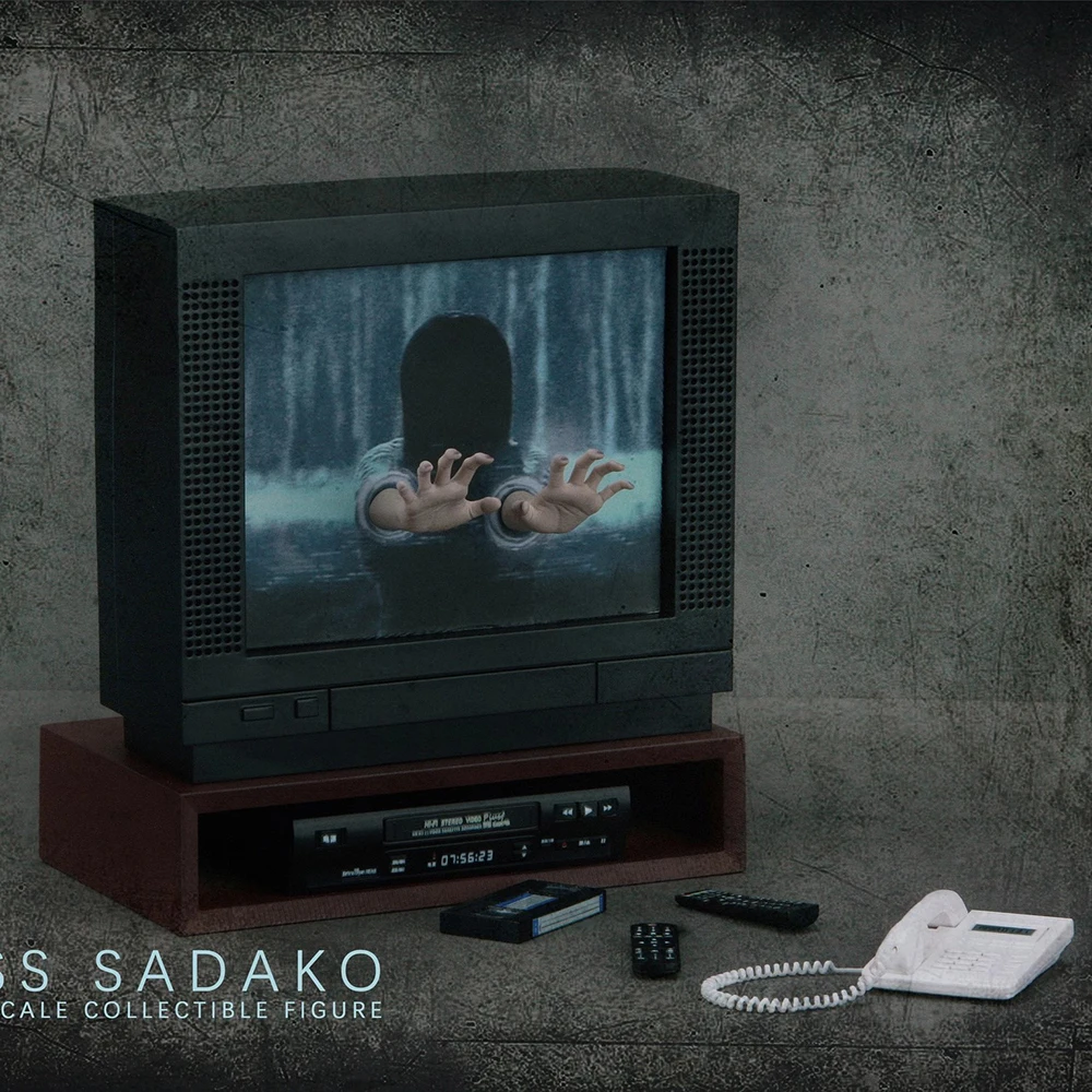 Novo estoque yantoys jr08 1/6 escala colecionável clássico filme de terror miss sadako cabelo longo feminino chumbo 12in figura de ação brinquedos