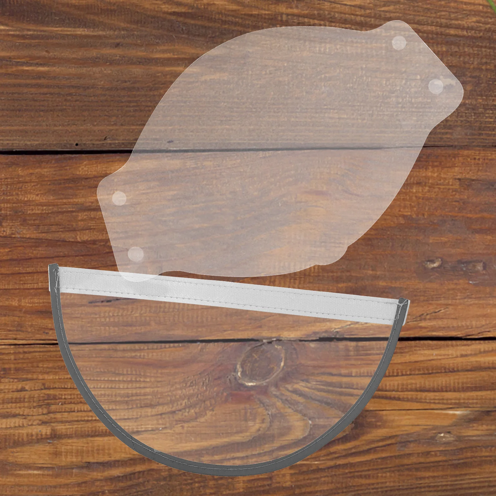 مجموعة واحدة من حافة القبعة الشفافة لمعطف المطر القابل للاستبدال لحماية الوجه ودرع المطر وغطاء محرك السيارة المقاوم للطقس أثناء ركوب الخيل #4