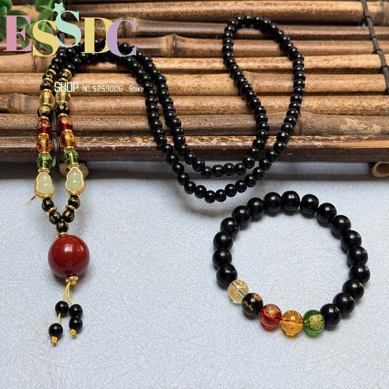High-end five-way God of Wealth bracelet for men and women cinnabar sweater chain jewelry gift choice