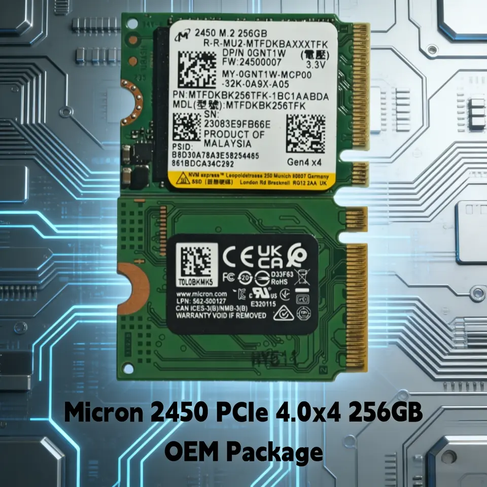 قرص صلب كروشيال P310 بسعة 1 تيرا بايت و 2 تيرا بايت ومايكرون 2450/2550 بسعة 256 جيجا بايت M.2 2230 NVMe PCIe 4.0x4 متوافق مع ستيم ديك وآسوس ROG آلي وMSI كلاو - 2