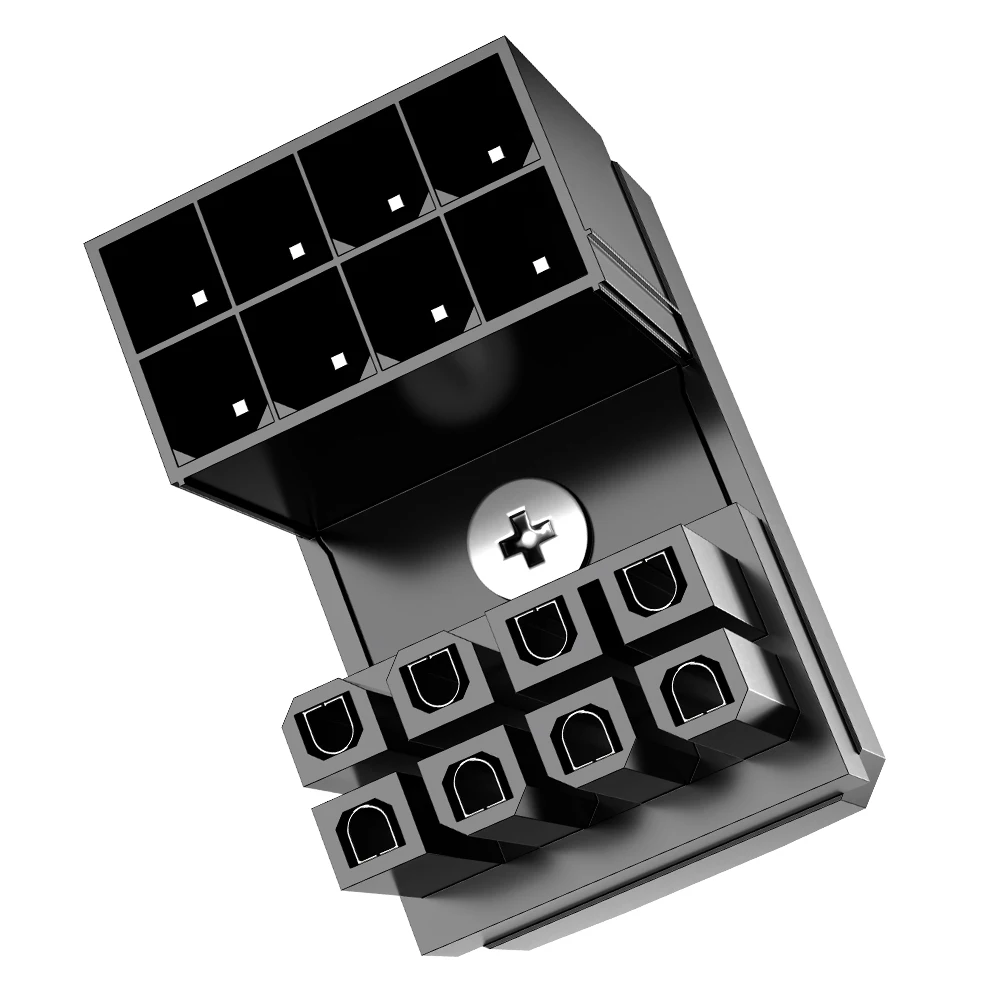 GPU بطاقة الرسومات موصل الطاقة محول 8Pin 180 درجة بزاوية موصل التوجيه لبطاقة الرسومات أجهزة الكمبيوتر المكتبية