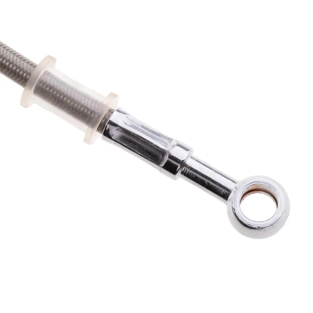 220 سنتيمتر مضفر دواسة فرامل خرطوم زيت خط الأنابيب صالح لمعظم الدراجات النارية #4