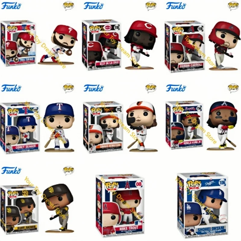 

Funko Pop Baseball League Shohei Ohtani Mike Trout Corey Seager Manny Machado Corbin Carroll Figure Model Limited Edition Toy