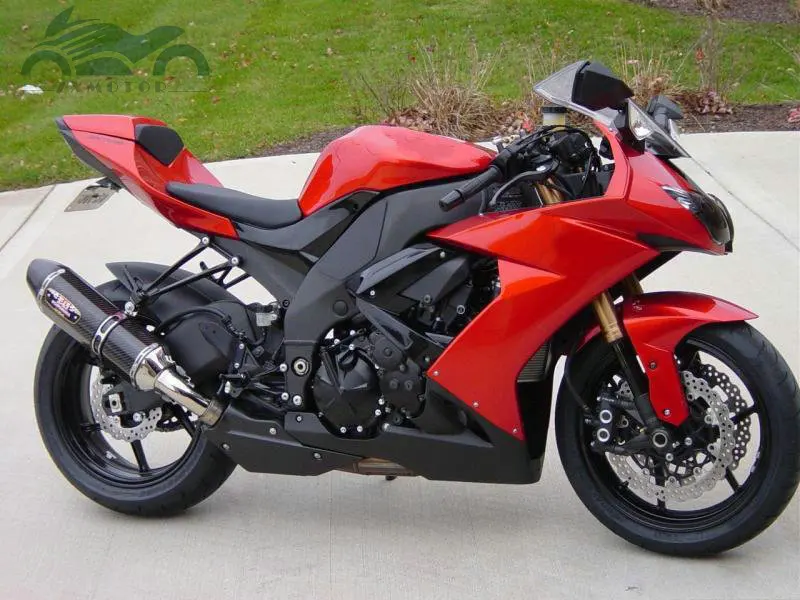 Plasitc Fairing for 2008 2009 2010 Kawasaki ZX10R red black body Fairings set Ninja ZX-10R 08 09 10