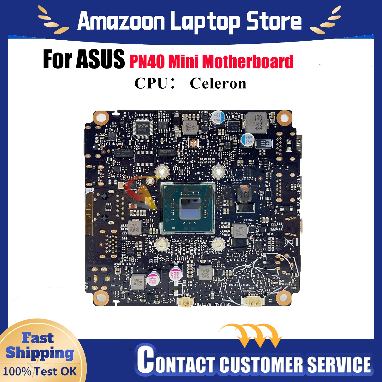 

PN40 Laptop Motherboard For ASUS Mini PC PN40 PN40 Notebook Mainboard With Celeron CPU 100% tests OK fast shipping High quality
