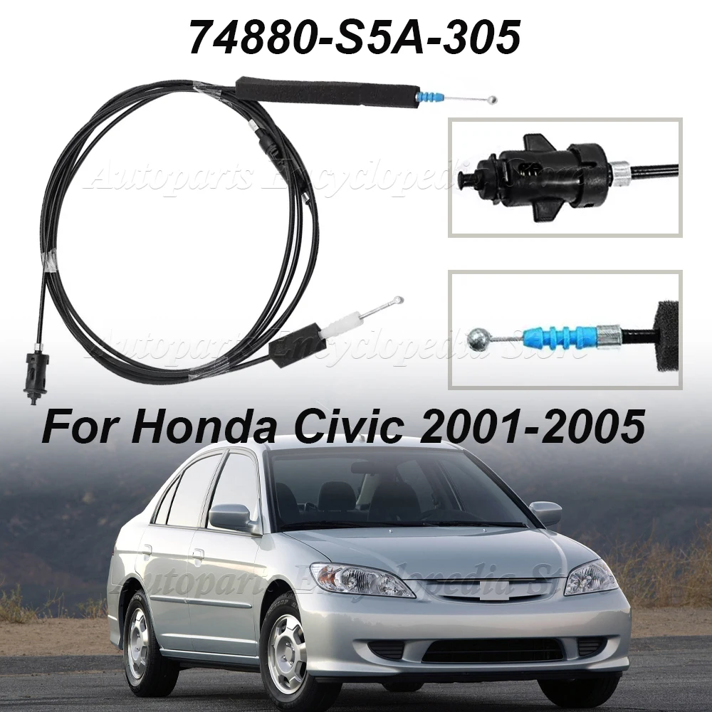 74880-S5A-305 Araba Bagaj Kapağı Açma Kablosu Yakıt Kapağı Açıcı Serbest Bırakma Kablosu Honda Civic 2001-2005