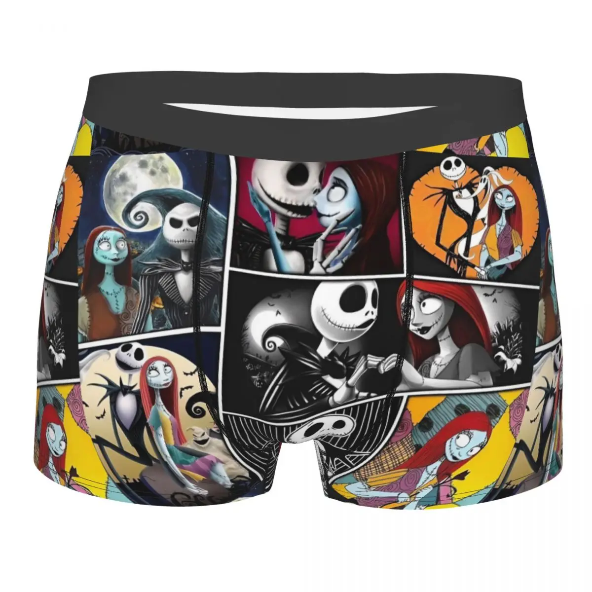 Jack And Sally Collage Boxer Shorts For Men 3D Print The Nightmare Before Christmas Underwear Panties Briefs Soft Underpants