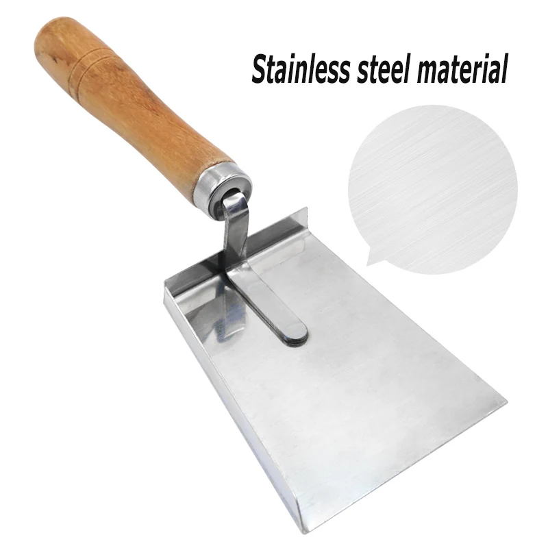 1PC Beekeeping Stainless Steel Pollen Shovel Clean Honey Extractor Flat Hive Clean Scraper Equipment Beekeeper Professional Tool