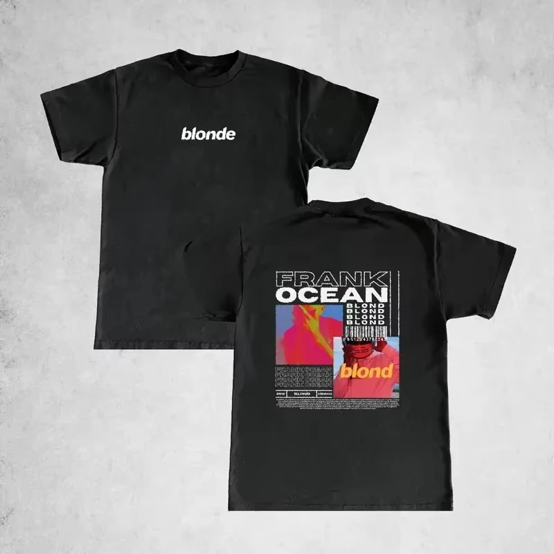 Rapper Frank Retro Grafik T-Shirt Herren Hip-Hop Ocean Album Kleidung T-Shirts Y2k Unisex Blond Mode Übergroßes Baumwoll-T-Shirt – Detail 8