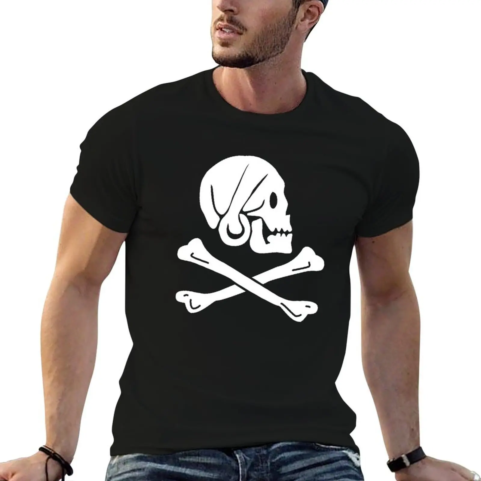 Henry Every Pirate Flag T-Shirt Summer Casual Loose T-Shirt