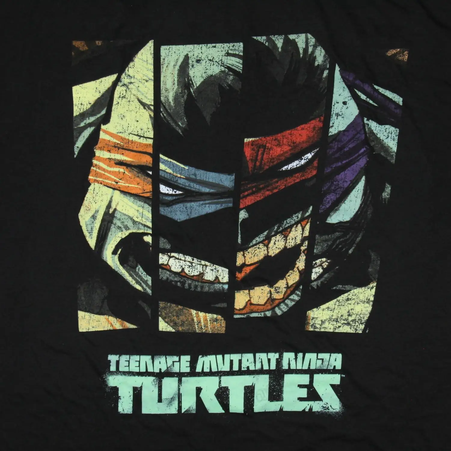 TMNT Men's Teenage Mutant Ninja Turtles Panels Adult Short Sleeve T-Shirt