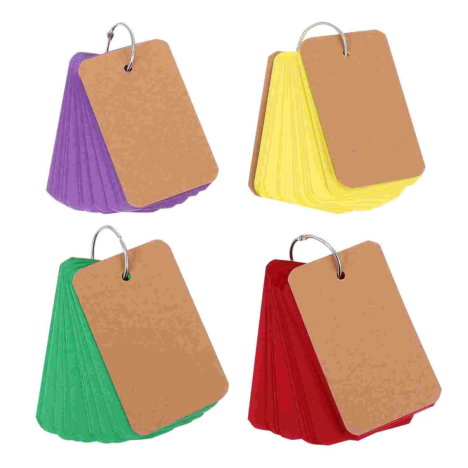 4 PCS Pocket Notebook Small Student Stationery Keychain Loose-leaf Memo Pads Mini Spiral