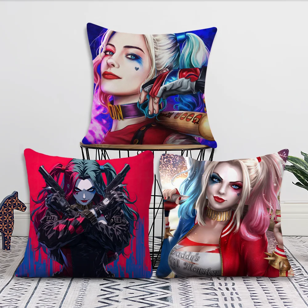 Cool H--Harley Q-Quinn Pillowcase Living Room Sofa Super Soft Cushion Cover Suitable For Home Bedroom Room Decoration pillowcase