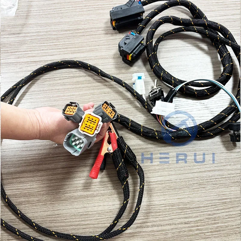 4HK1 6HK1 4JJ1 Engine Diagnostic Test Wiring Harness for 4HK1 6HK1 4JJ1 Diesel Engine Excavator