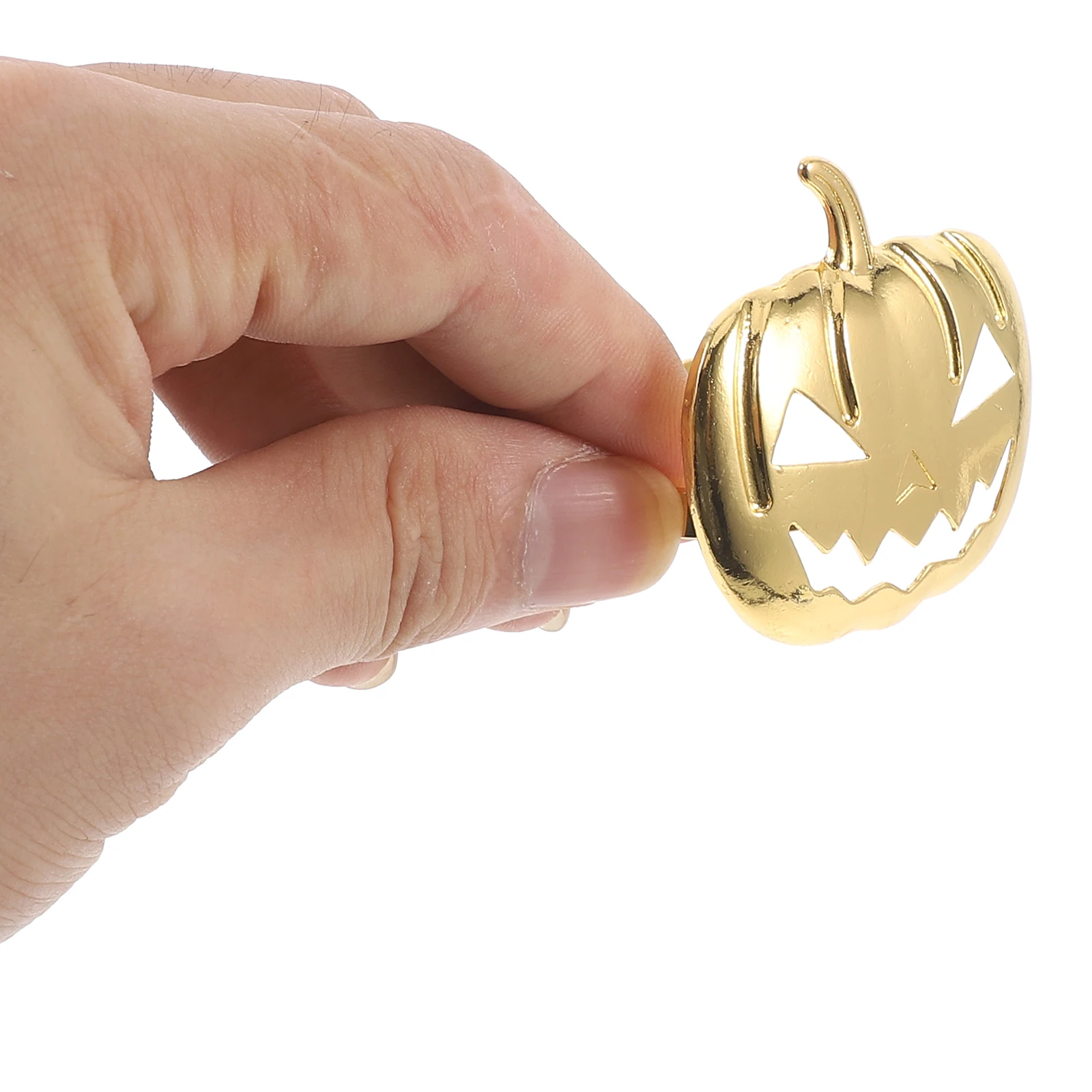 

6Pcs Pumpkin Napkin Rings Halloween Table Decoration Pumpkin Shaped Serviette Buckles Dining Napkin Holders Fall Party Decor