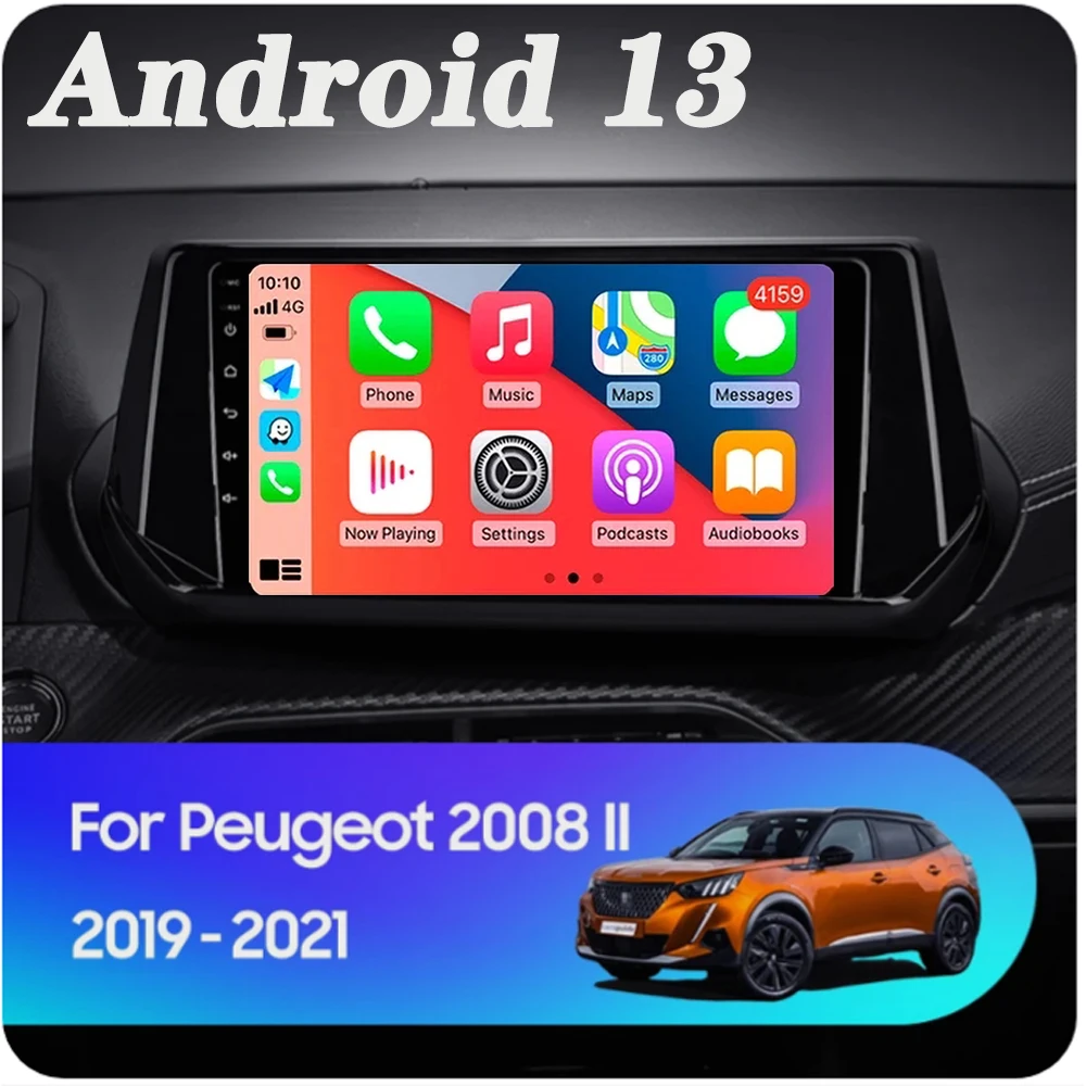 

Android 13 Carplay Auto For Peugeot 2008 208 2019 2020 2021 2022 Car Radio Multimedia Video Player Navigation GPS No 2Din 2 Din