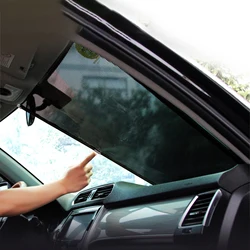 Retractable Car Windshield Sunshade Suction Cups Window Screen Auto Front Windscreen Shade Sunscreen And Insulation Curtain