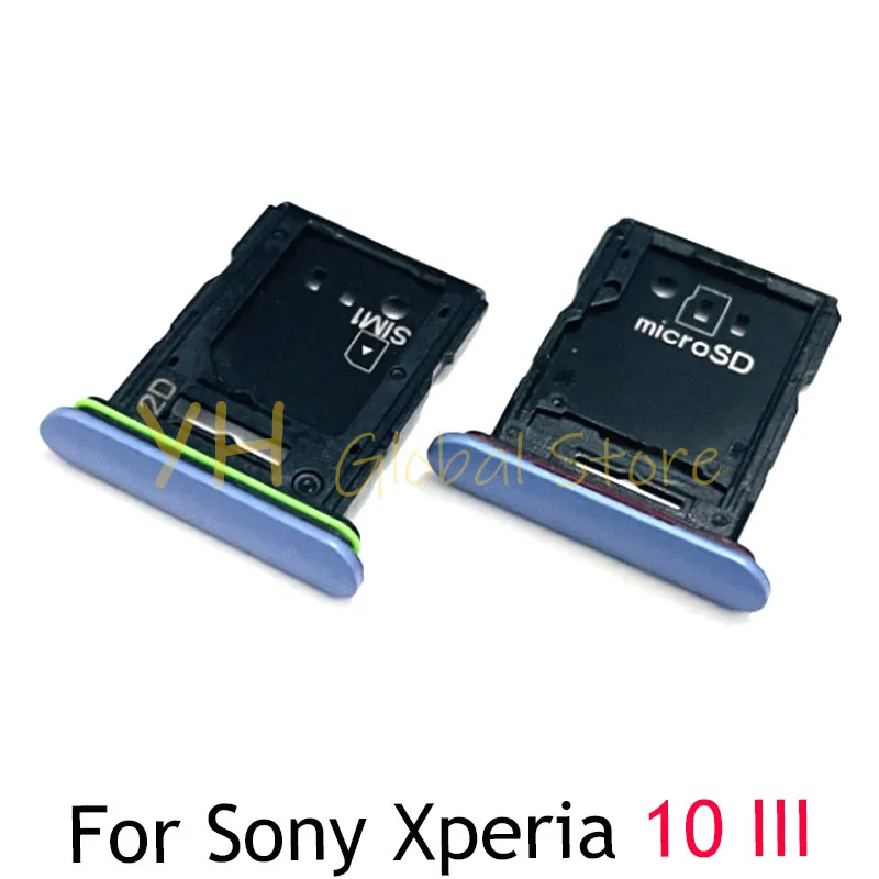 For Sony Xperia 10 III Sim Card Slot Tray Holder Sim Card Reader Socket Repair Parts