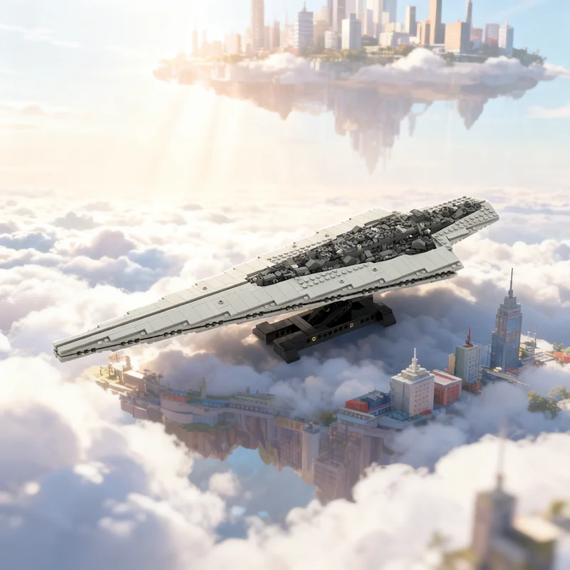 

983 детали MOC: Конструктор «Супер Звездный Разрушитель» класса Executor, модель звездной битвы, рождественский подарок, креативная идея