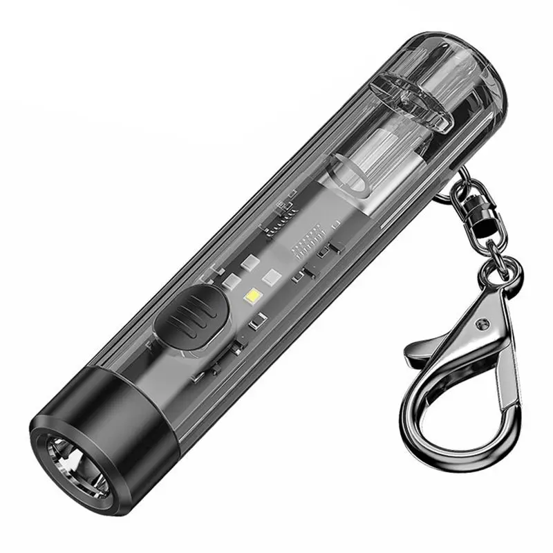 ABVG-COB LED Keychain Flashlight Ultra Compact Drop-Resistant Small Rechargeable Light With Batteries Included