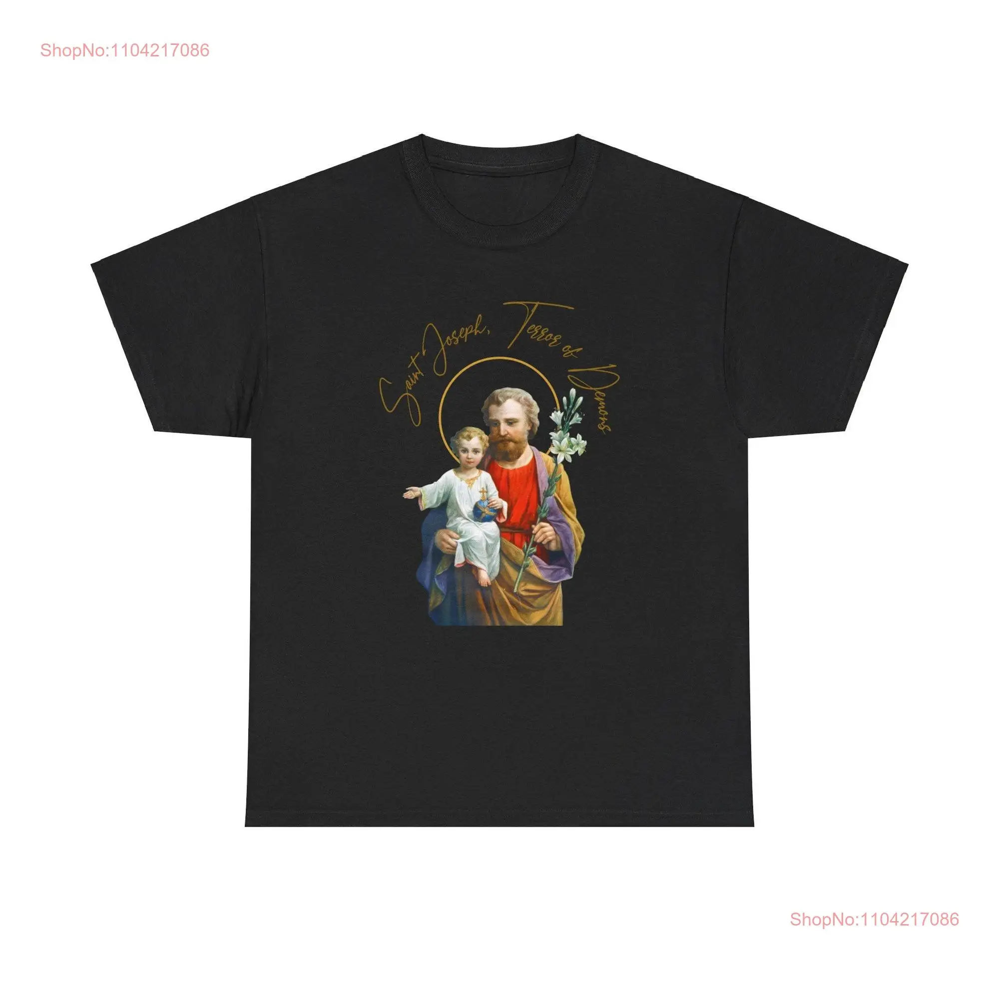 Catholic T Shirt Saint Joseph Terror of Demons St Confirmation  long or short sleeves