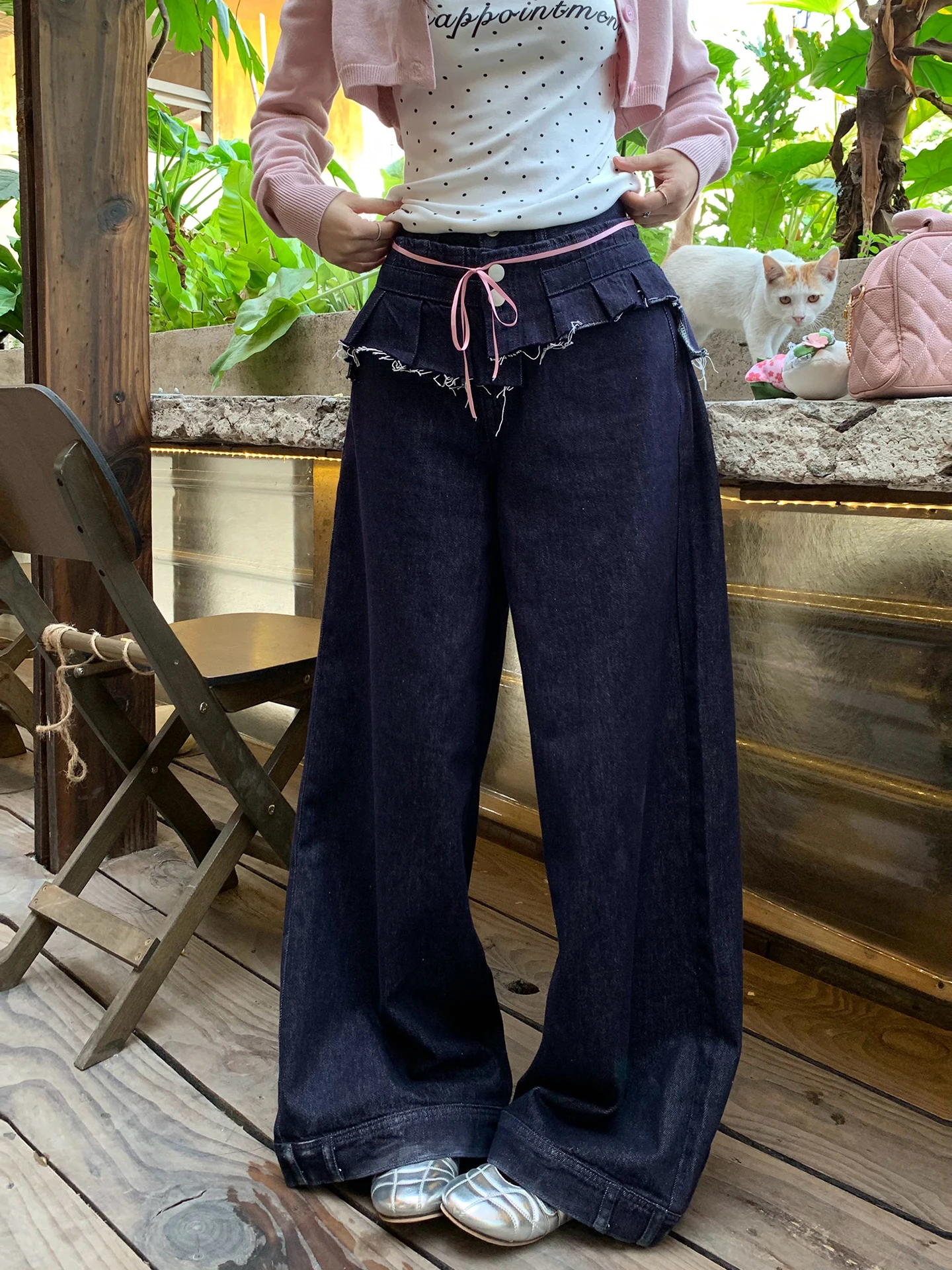 

Женские джинсы в стиле ретро, весна-лето, с низкой посадкой, из хлопка, прямого кроя, с эффектом драпировки, с эффектом моделирования ягодиц, очень красивые, длинные брюки