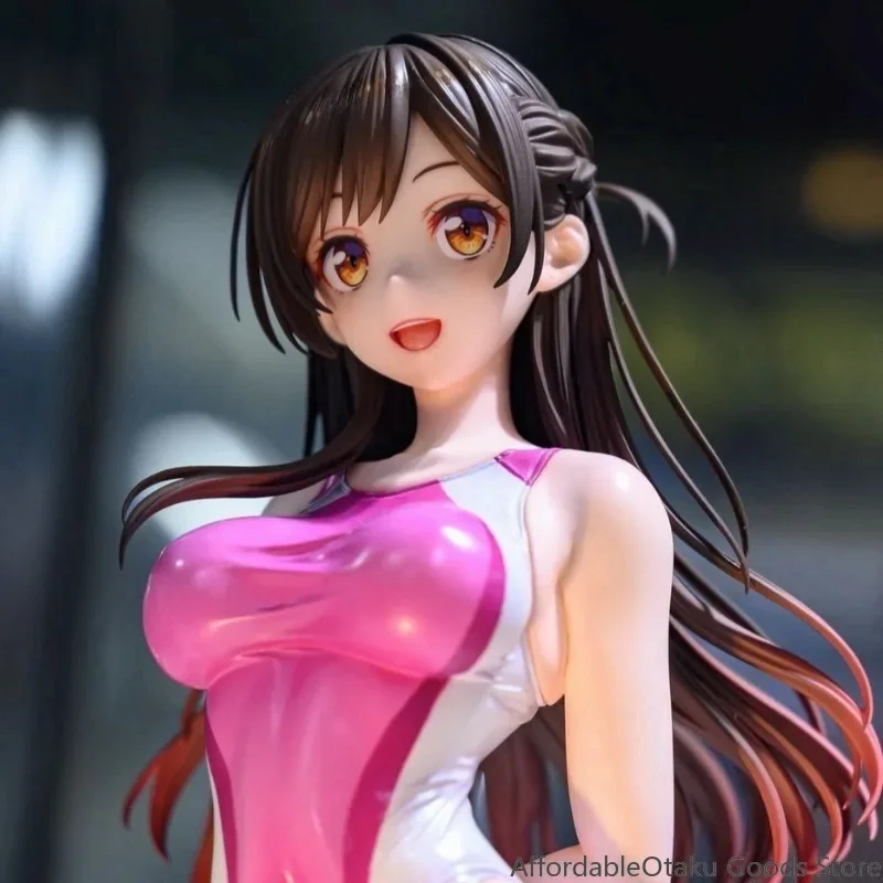 Rent-A-Girlfriend Chizuru Mizuhara Swimsuit Ver. PVC Figure, 1/7 Scale Poseable Statue Desktop Collectible