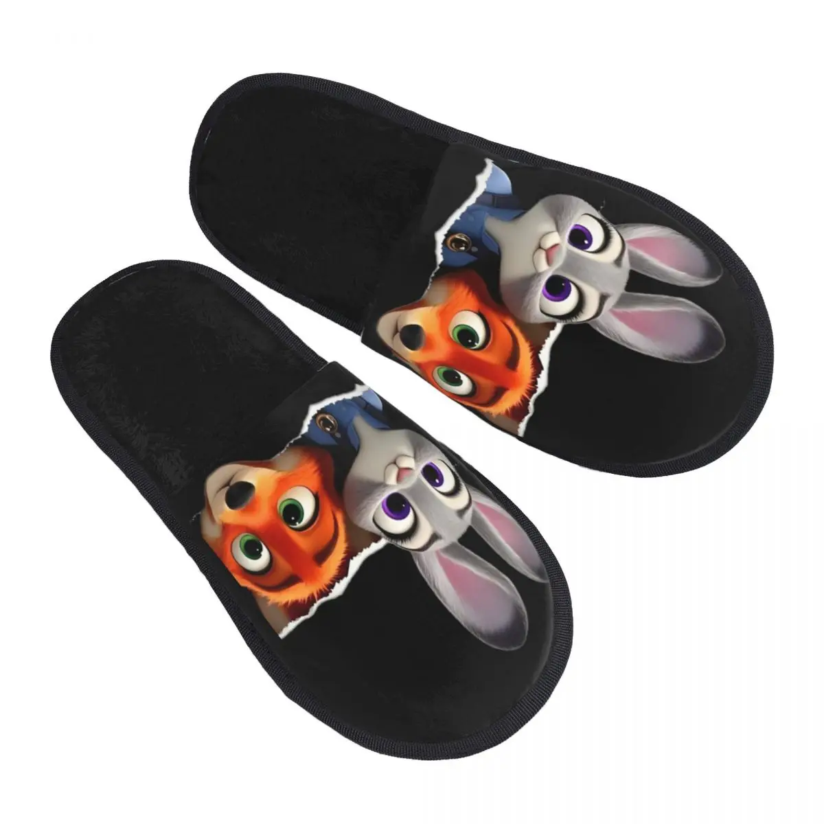 

Custom Zootopia Memory Foam Slippers Women Soft Warm Zoo Animation House Slippers