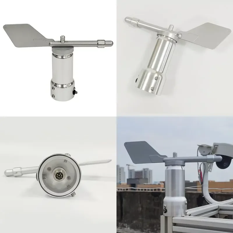 Outdoor Aluminum Alloy Anemometer Accurate Wind Direction Sensor Transmitter Air Quality Heating Measuring Instrument